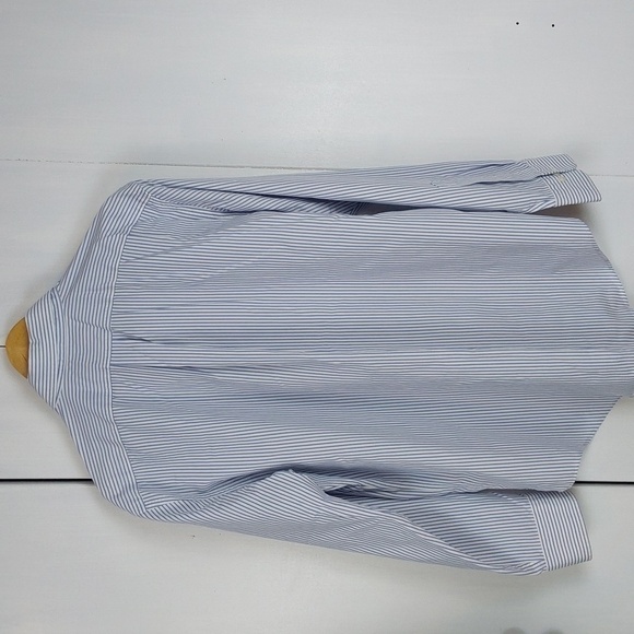 Lauren Ralph Lauren White Blue Pinstripe Button down Pocket Shirt Modern Sz.XL - Picture 6 of 9